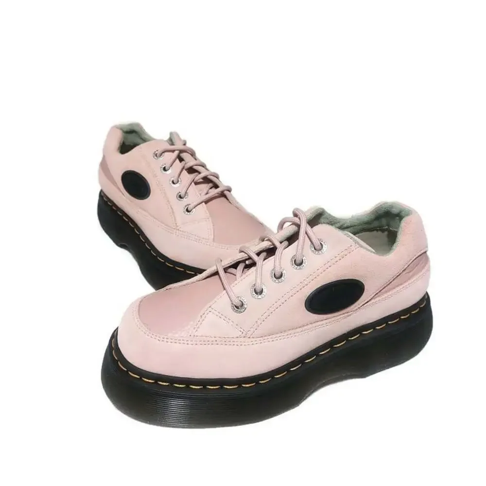 Dr Martens Buzz 5i Suede Leather Platform Shoes Womens Size 7 EU 38 Powder Pink